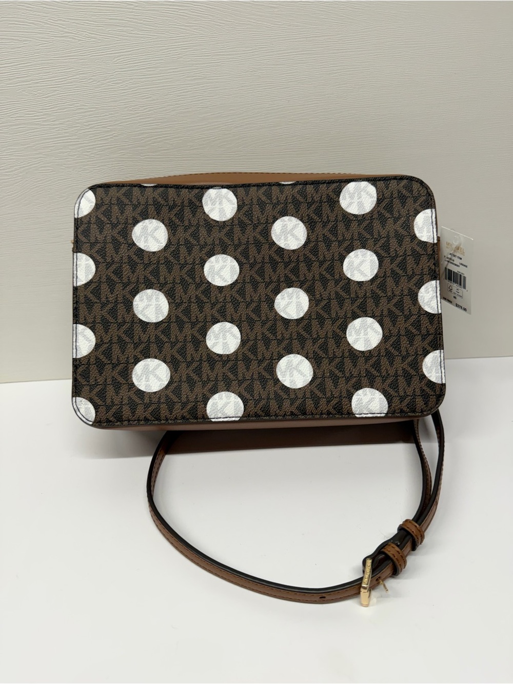 Michael Kors Brown Polka Dot East West Crossbody Bag NWT - Picture 7 of 10
